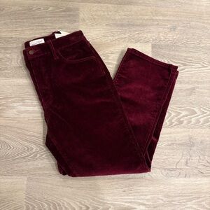 Universal Thread Burgundy Corduroy Pants High Rise Ankle Bootcut Size 10 Retro